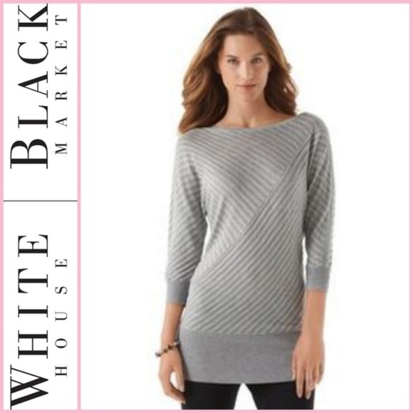 White House Black Market Sweaters - White House Black Market S ilver Sweater XL